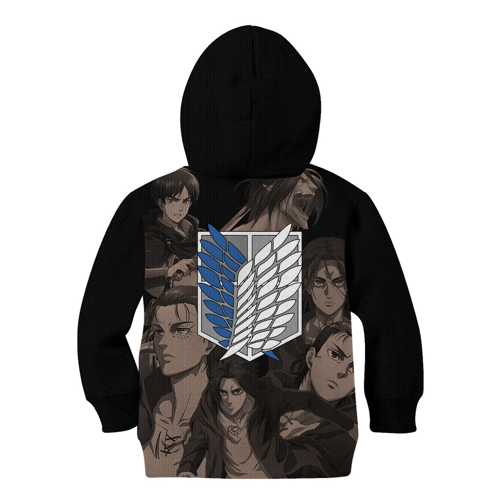 Her Eren Yeager Kid Hoodie Attack On Tittan Anime Style