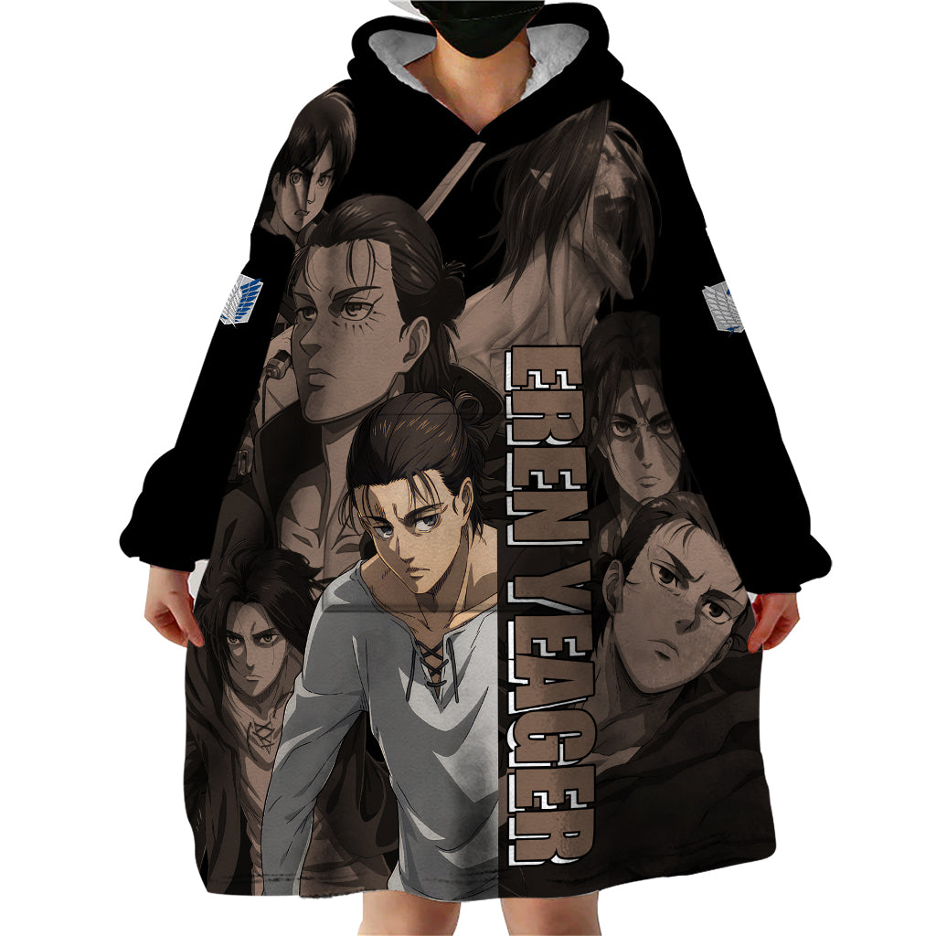 Her Eren Yeager Wearable Blanket Hoodie Attack On Tittan Anime Style