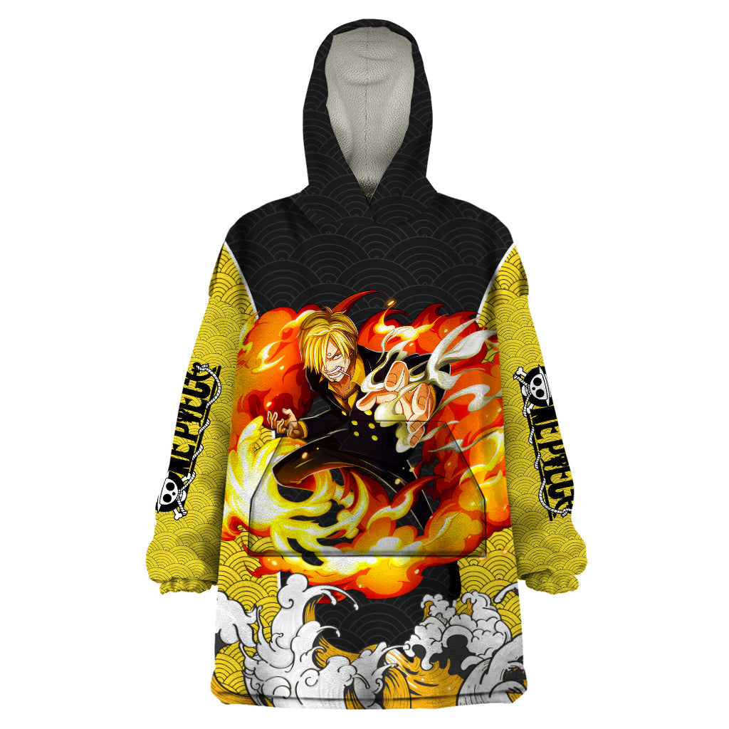 Vinsmoke Sanji - One Piece Wearable Blanket Hoodie Anime Mix Japan Pattern Style