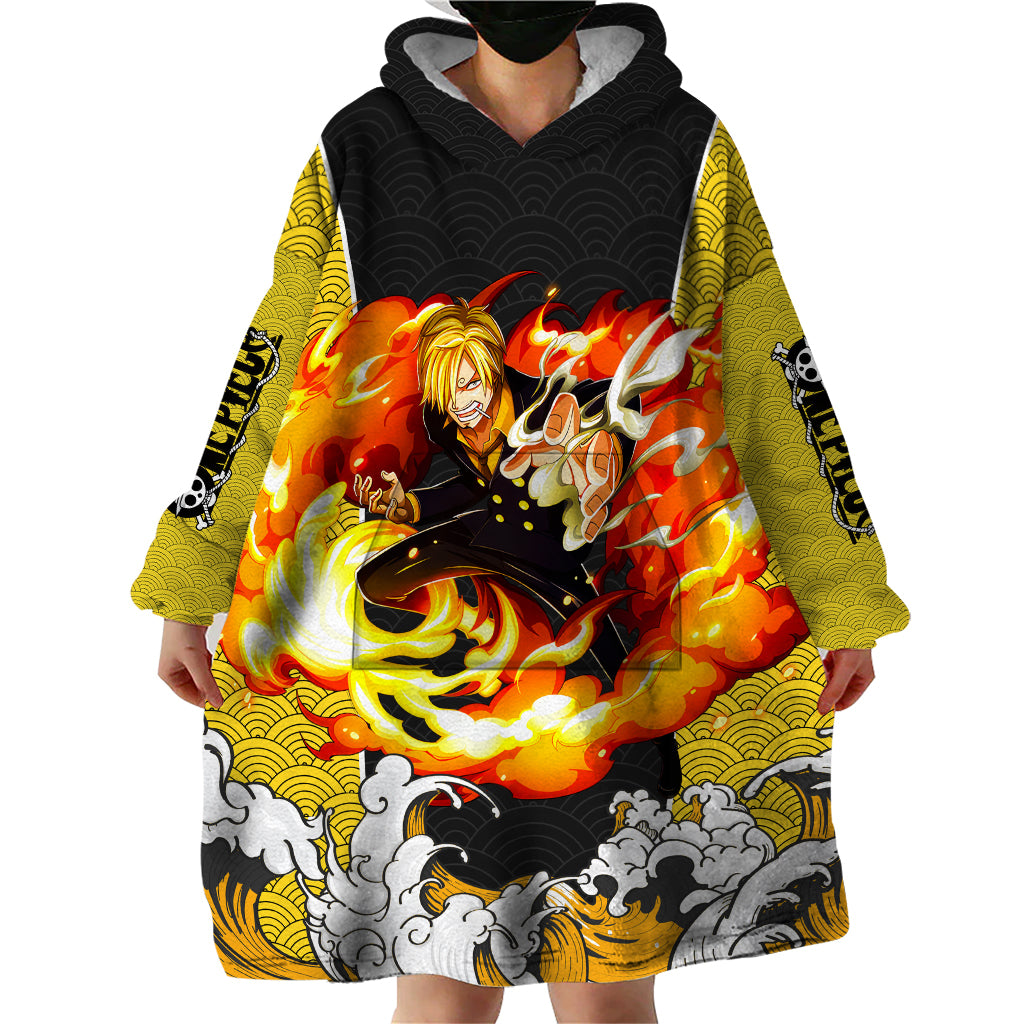Vinsmoke Sanji - One Piece Wearable Blanket Hoodie Anime Mix Japan Pattern Style