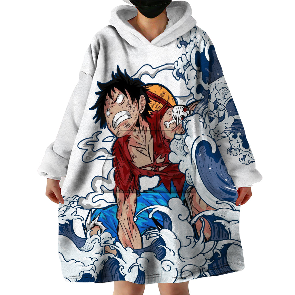 Luffy - One Piece Wearable Blanket Hoodie Anime Mix Japan Pattern Style