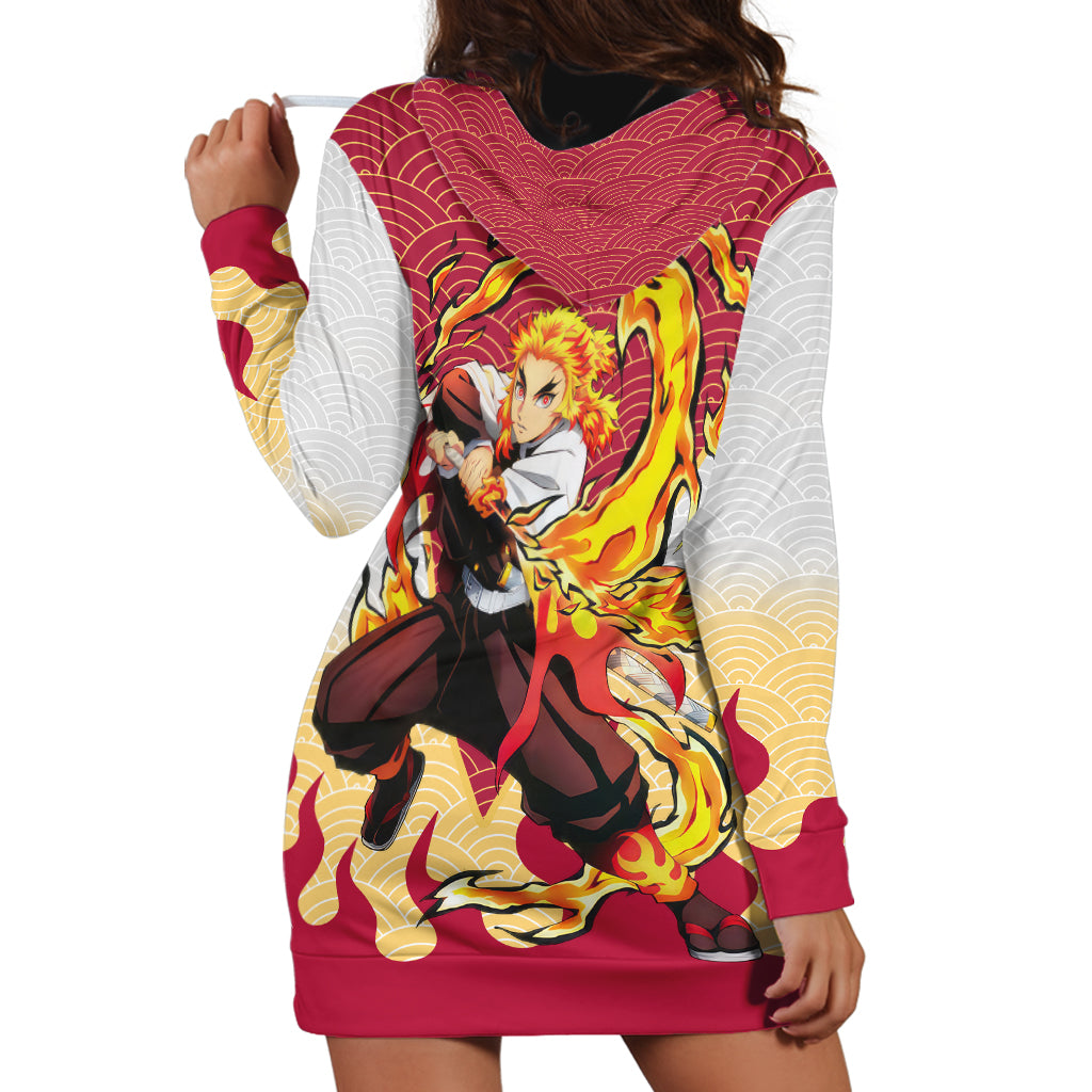 Rengoku Kyoujurou-Demon Slayer Hoodie Dress Anime Mix Japan Pattern Style
