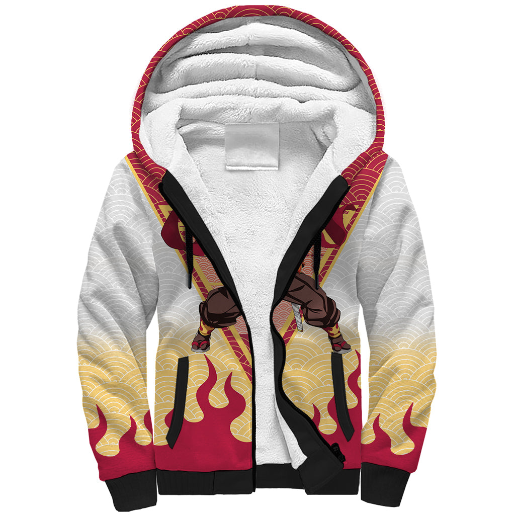 Rengoku Kyoujurou-Demon Slayer Sherpa Hoodie Anime Mix Japan Pattern Style
