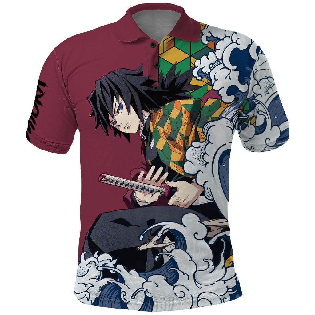Giyu Tomioka - Demons Slayer Polo Shirt Anime Mix Japan Pattern Style