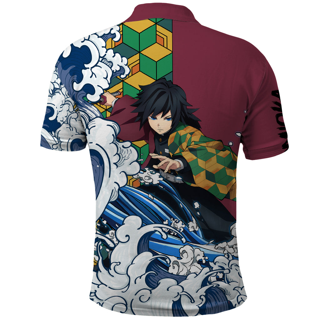 Giyu Tomioka - Demons Slayer Polo Shirt Anime Mix Japan Pattern Style