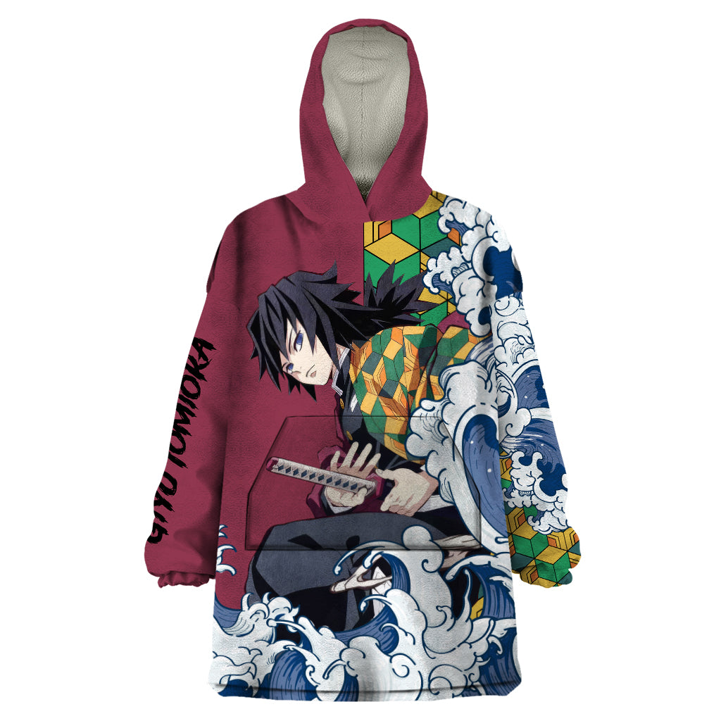 Giyu Tomioka - Demons Slayer Wearable Blanket Hoodie Anime Mix Japan Pattern Style