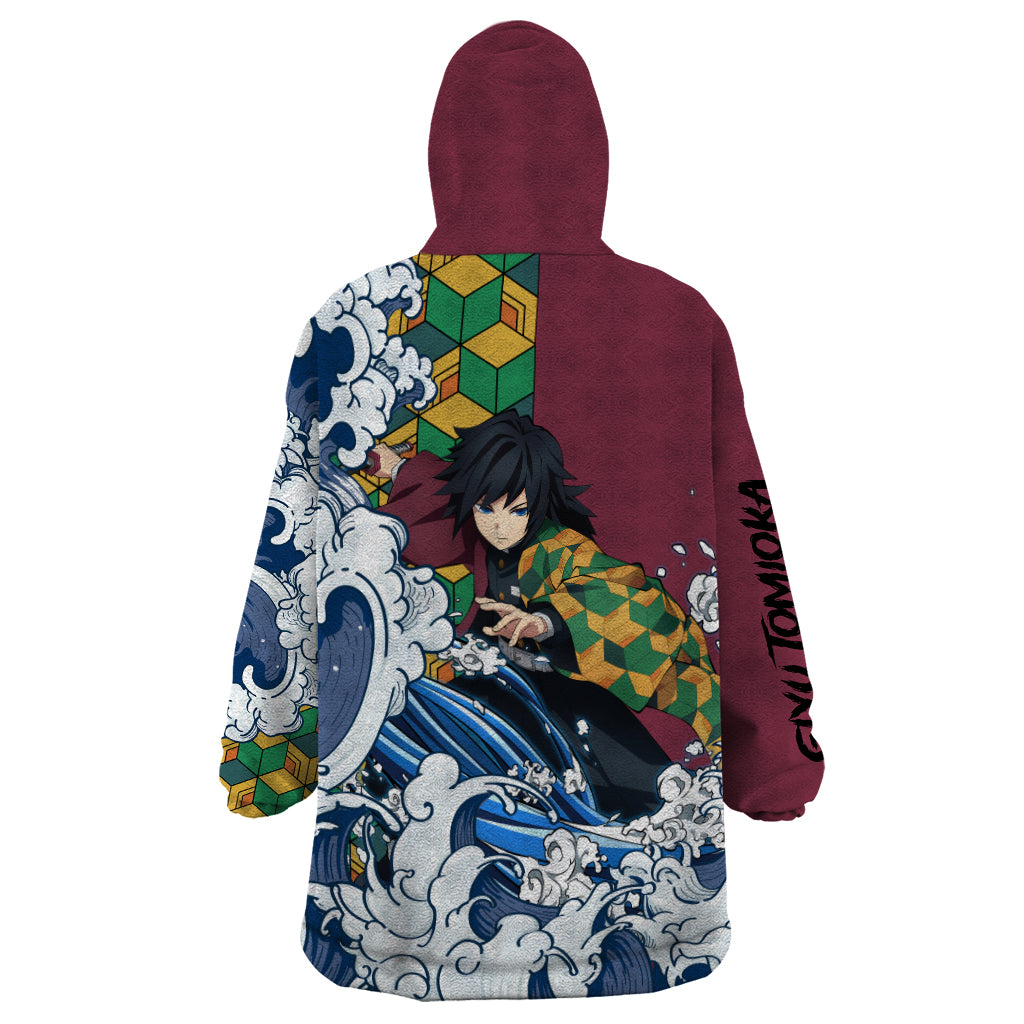 Giyu Tomioka - Demons Slayer Wearable Blanket Hoodie Anime Mix Japan Pattern Style
