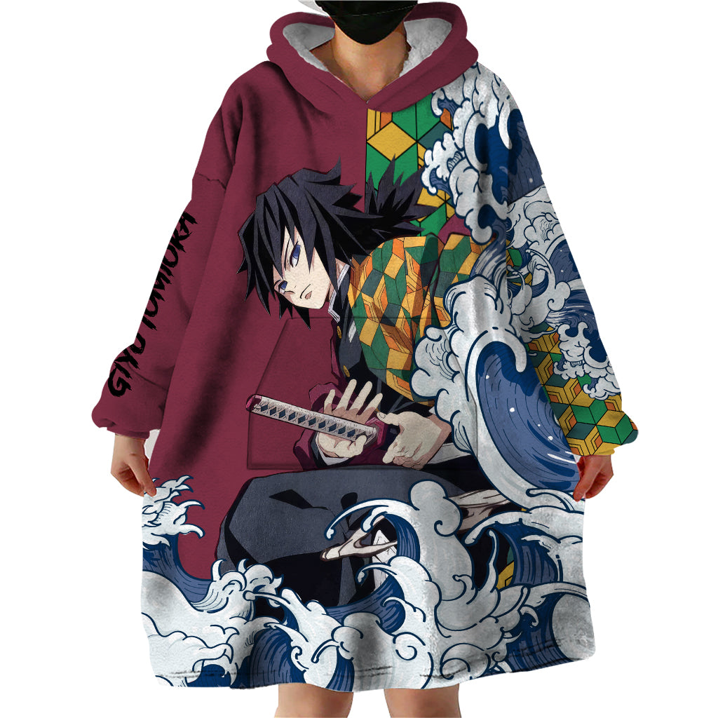 Giyu Tomioka - Demons Slayer Wearable Blanket Hoodie Anime Mix Japan Pattern Style