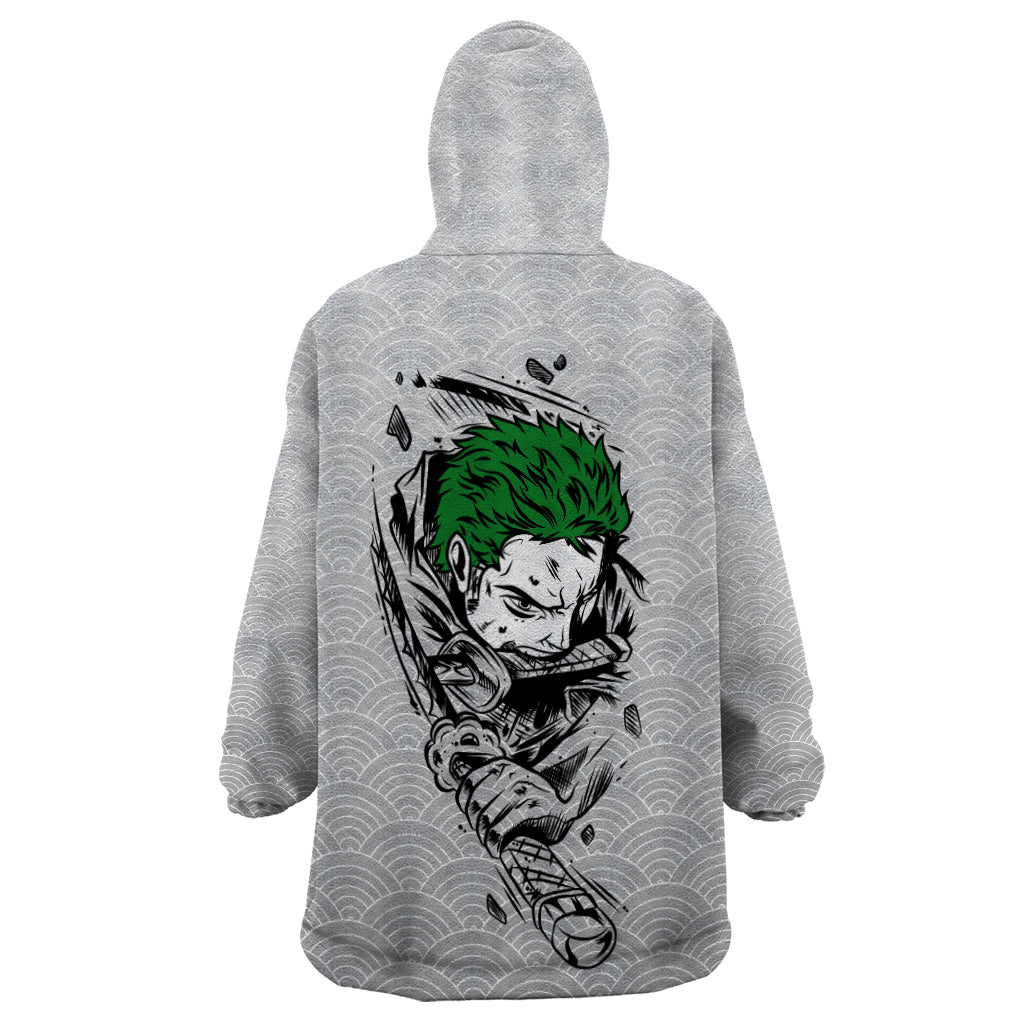 Roronoa Zoro - One Piece Wearable Blanket Hoodie Anime Mix Japan Pattern Style