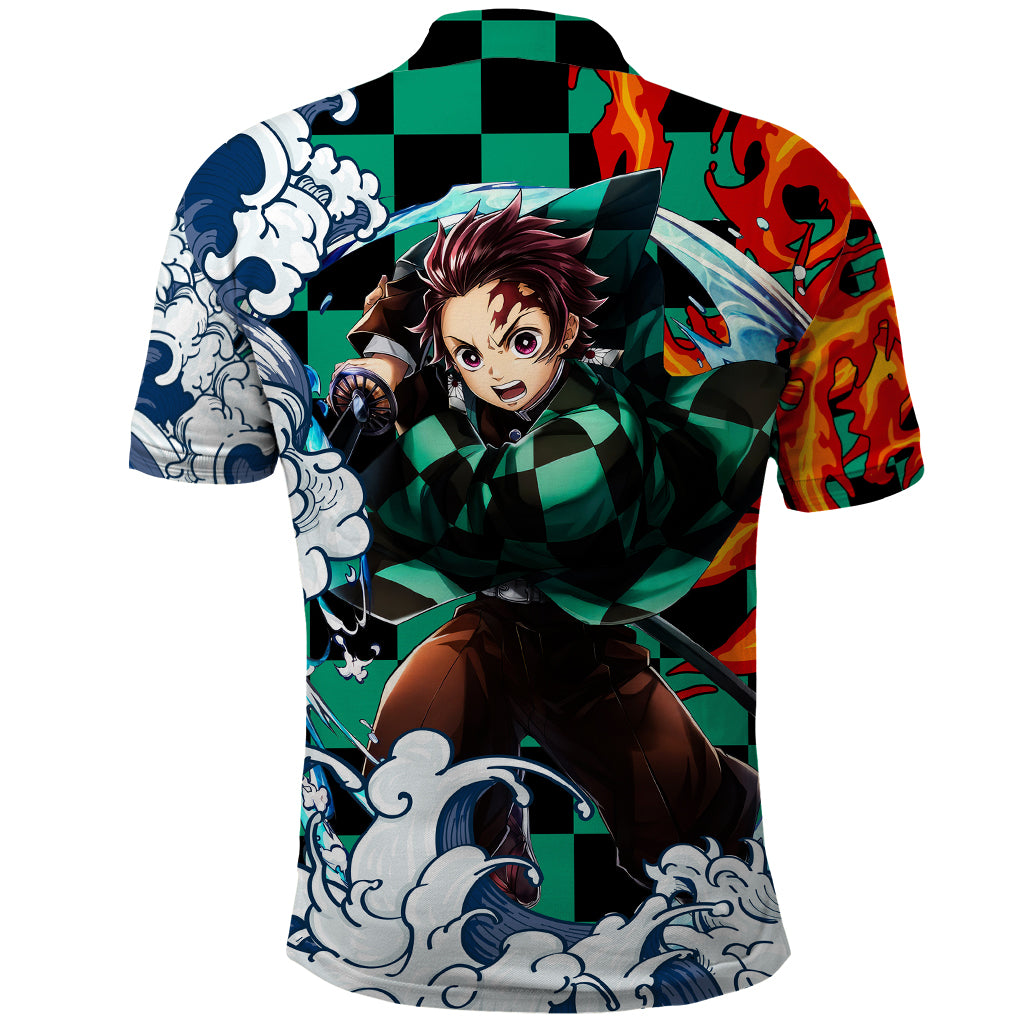 Tanjiro - Demon Slayer Polo Shirt Anime Mix Japan Pattern Style