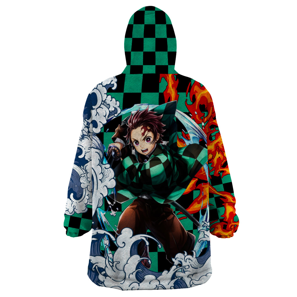 Tanjiro - Demon Slayer Wearable Blanket Hoodie Anime Mix Japan Pattern Style