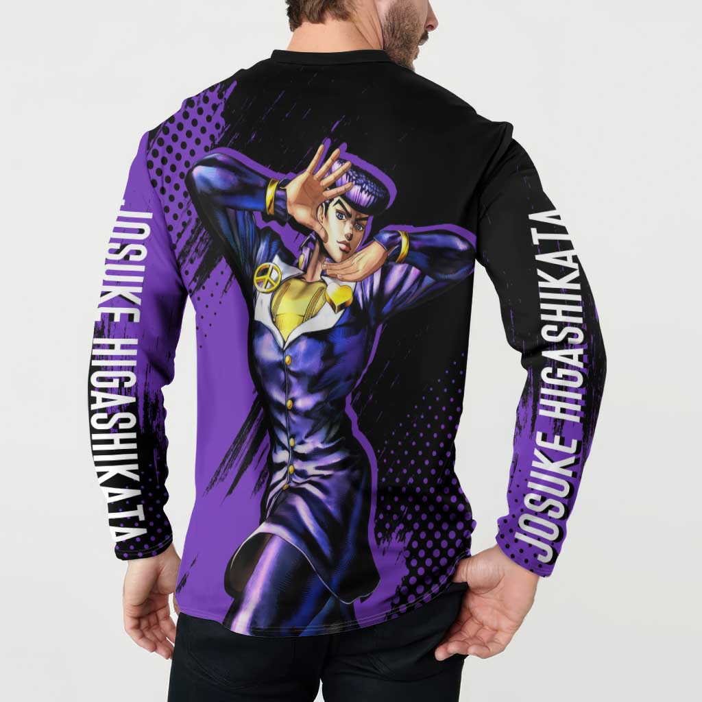 Josuke Higashikata - JoJo's Bizarre Adventure Button Sweatshirt Anime Style