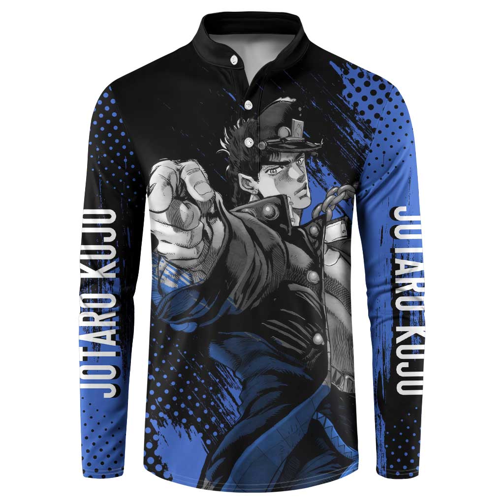Jotaro Kujo - JoJo's Bizarre Adventure Button Sweatshirt Anime Style