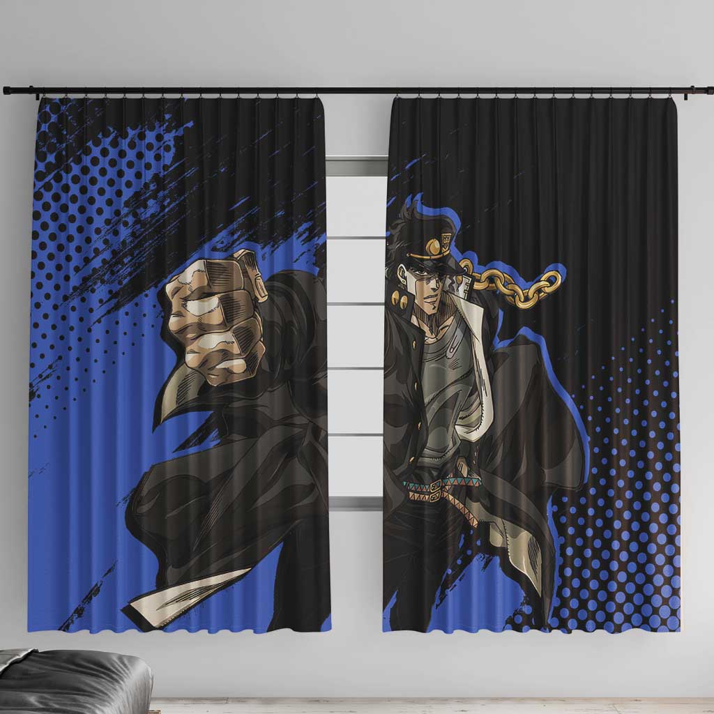 Jotaro Kujo - JoJo's Bizarre Adventure Window Curtain Anime Style