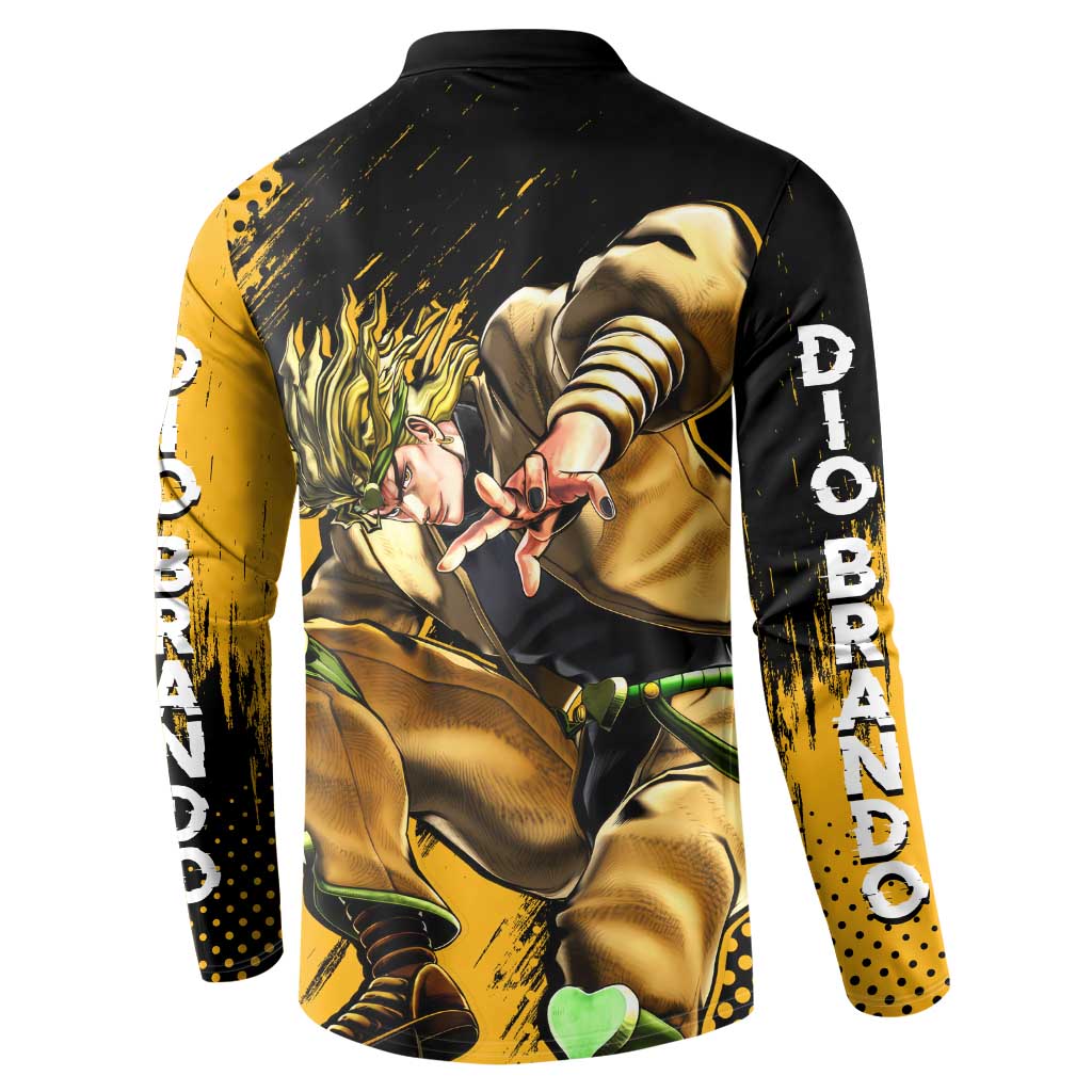 Dio Brando - JoJo's Bizarre Adventure Button Sweatshirt Anime Mix Manga Style