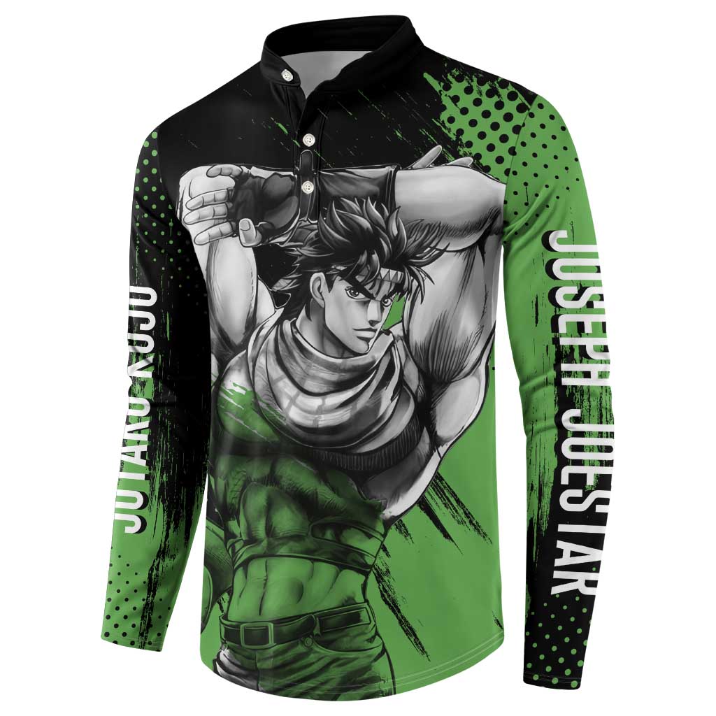 Joseph Joestar - JoJo's Bizarre Adventure Button Sweatshirt Anime Style