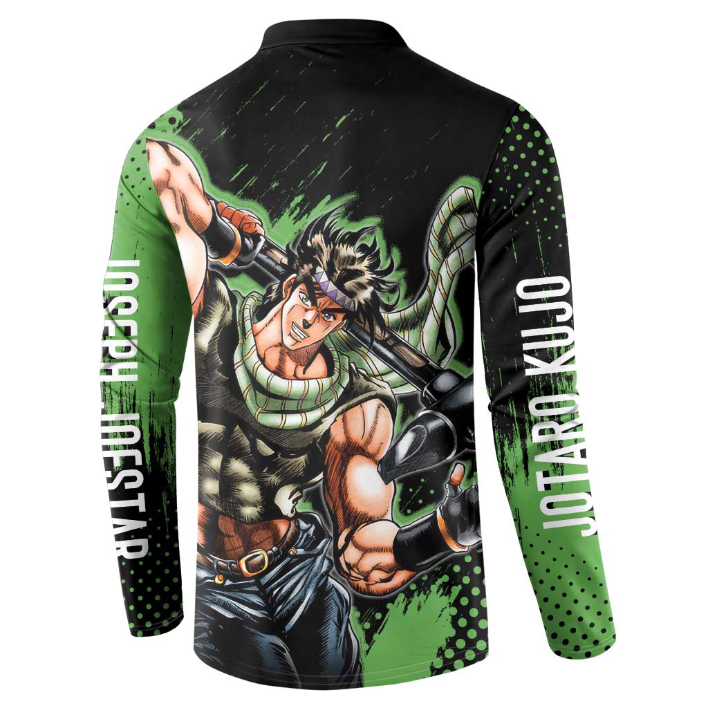 Joseph Joestar - JoJo's Bizarre Adventure Button Sweatshirt Anime Style