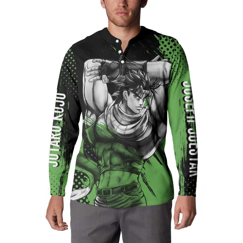 Joseph Joestar - JoJo's Bizarre Adventure Button Sweatshirt Anime Style