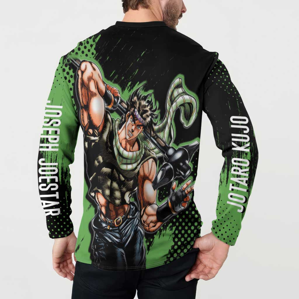 Joseph Joestar - JoJo's Bizarre Adventure Button Sweatshirt Anime Style