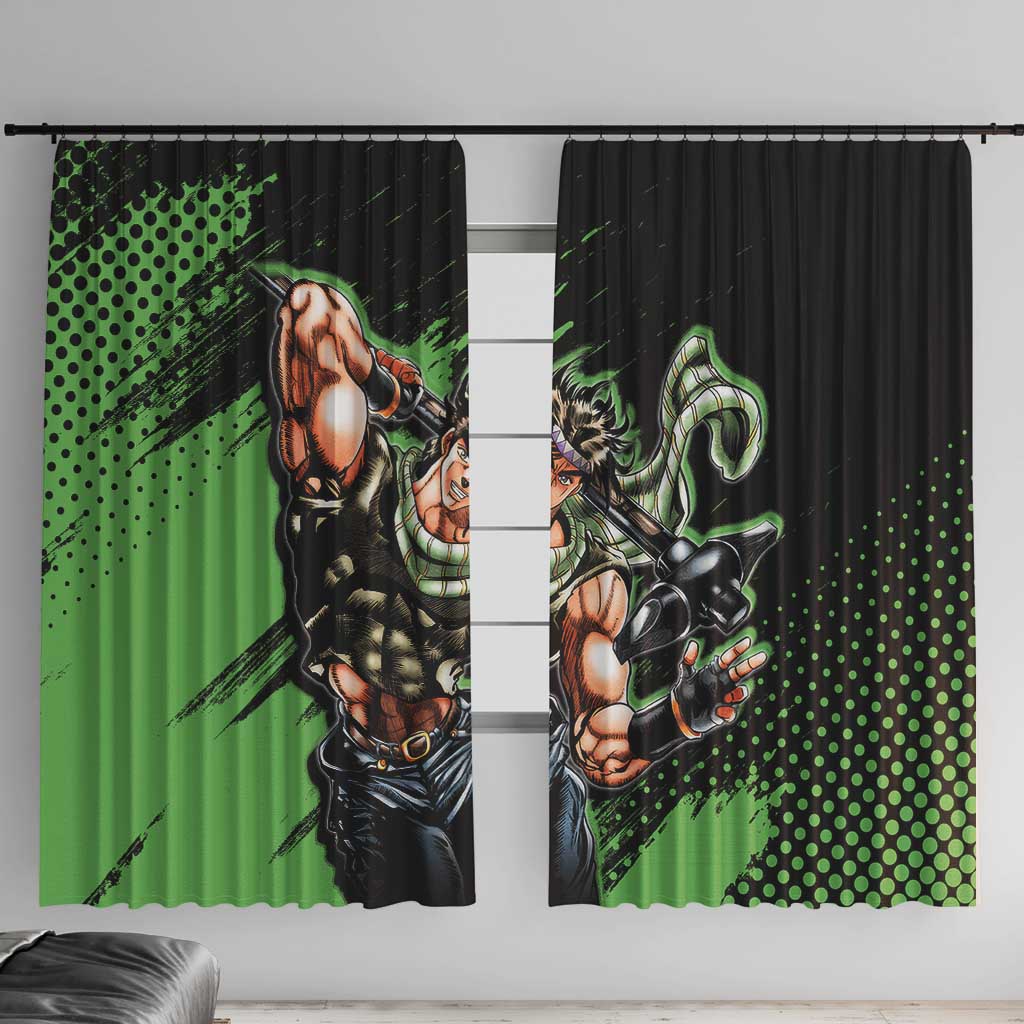 Joseph Joestar - JoJo's Bizarre Adventure Window Curtain Anime Style