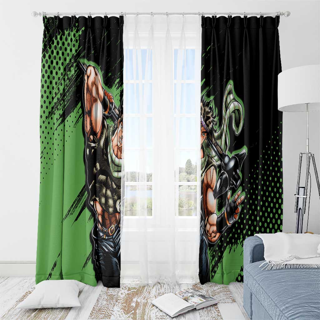 Joseph Joestar - JoJo's Bizarre Adventure Window Curtain Anime Style