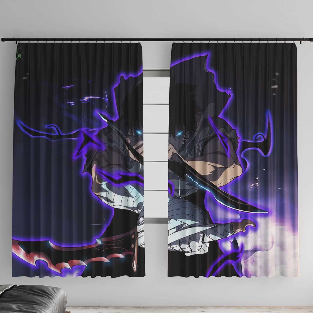 Sung Jin Woo - - Solo Leveling Window Curtain Anime Style