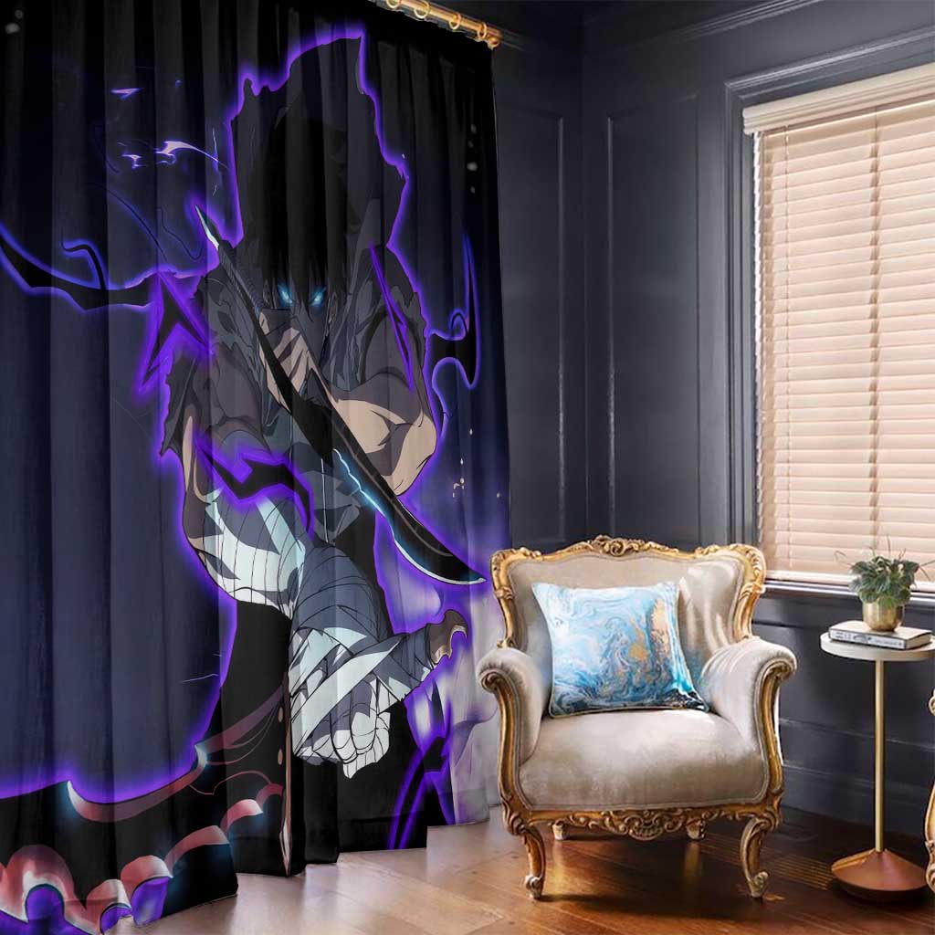 Sung Jin Woo - - Solo Leveling Window Curtain Anime Style