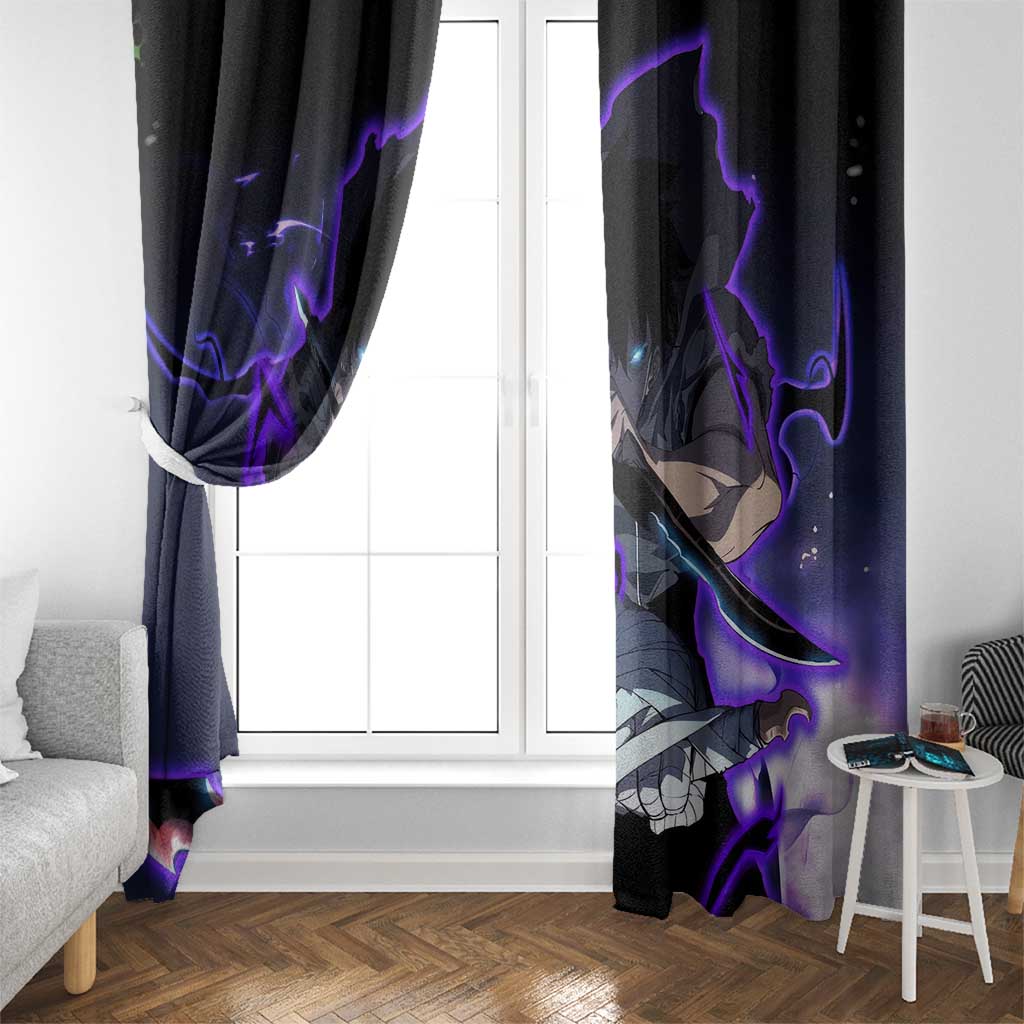 Sung Jin Woo - - Solo Leveling Window Curtain Anime Style