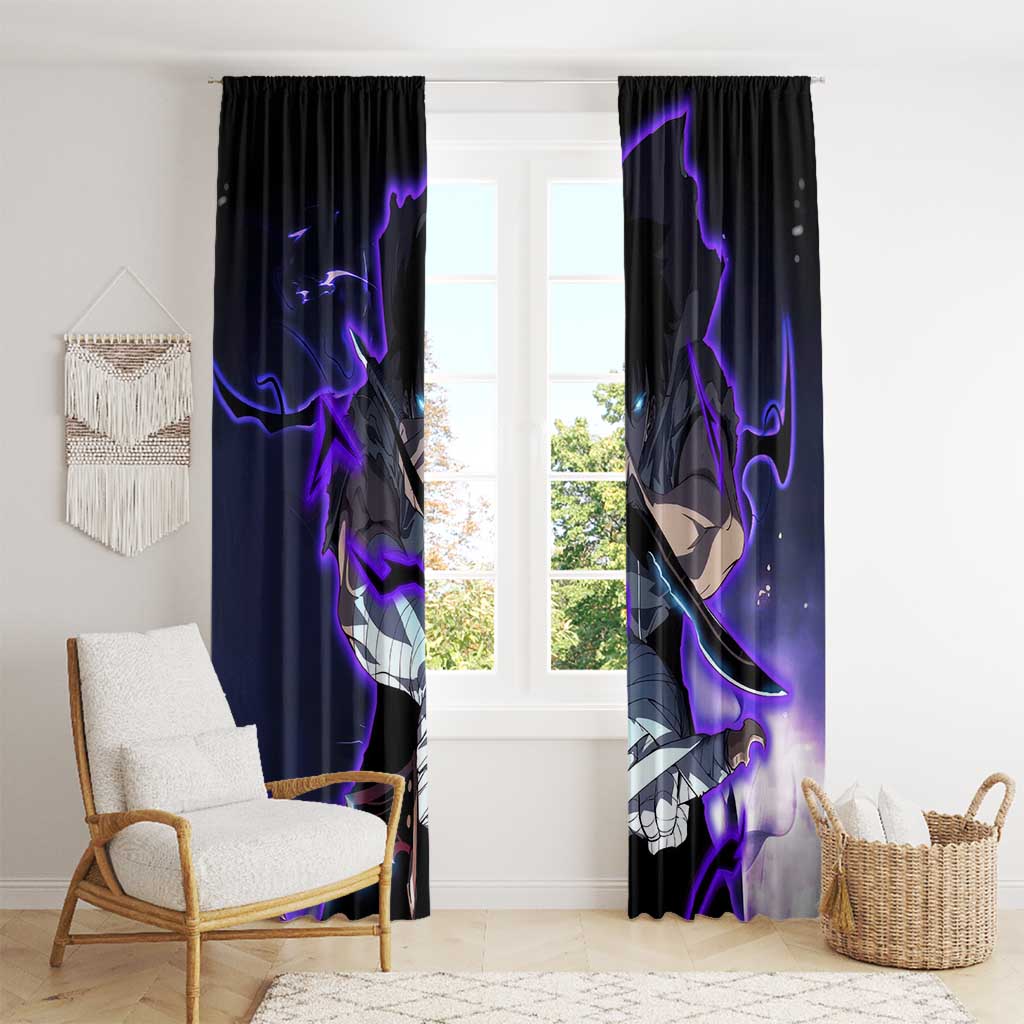 Sung Jin Woo - - Solo Leveling Window Curtain Anime Style