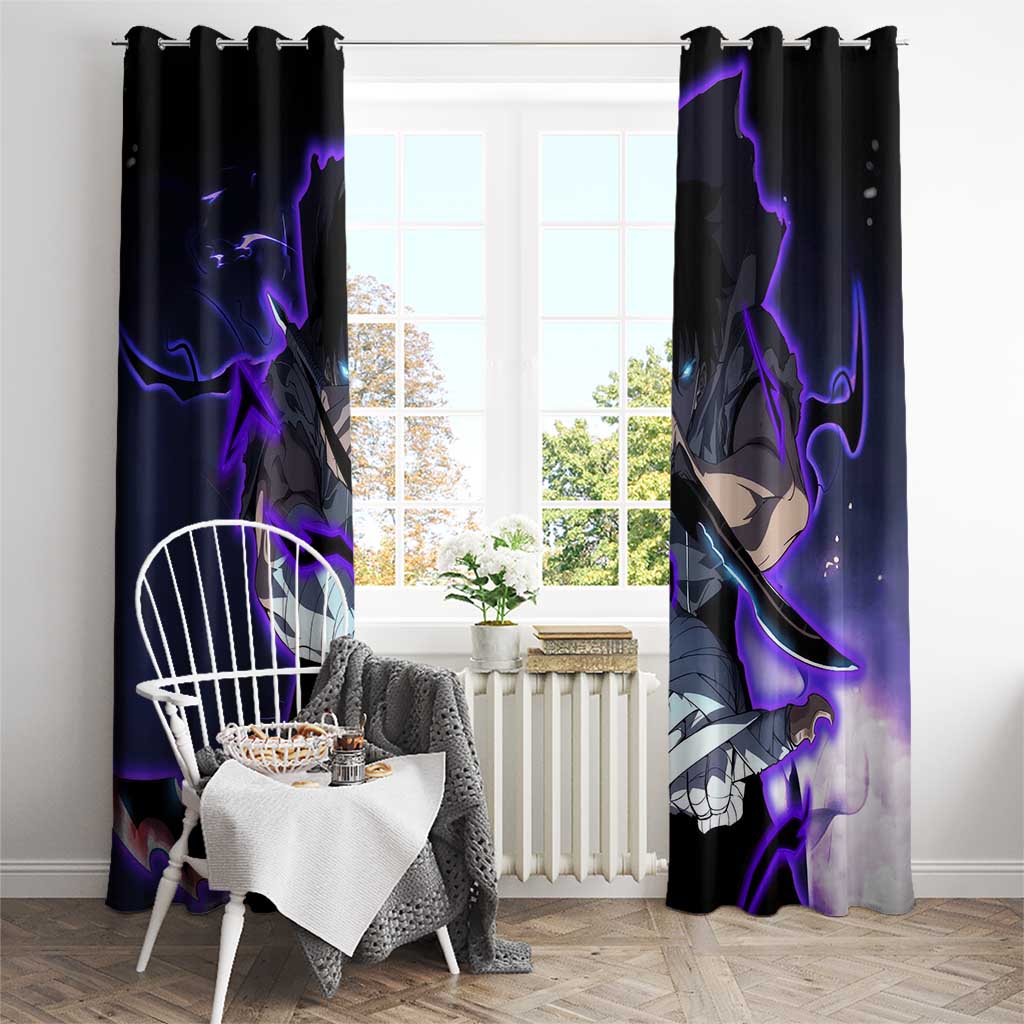 Sung Jin Woo - - Solo Leveling Window Curtain Anime Style