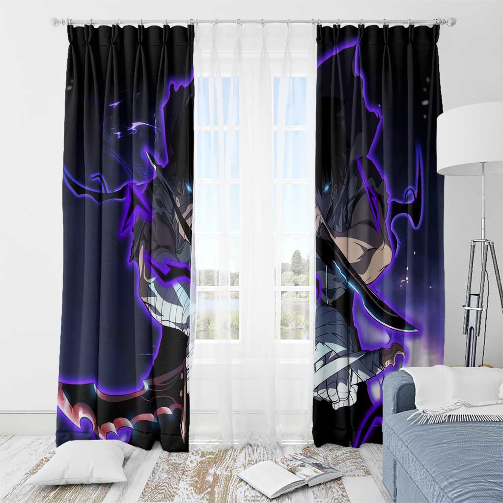 Sung Jin Woo - - Solo Leveling Window Curtain Anime Style