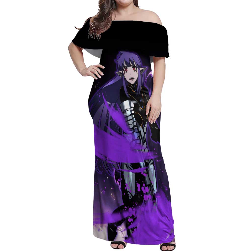 Esil Radiru - Solo Leveling Off Shoulder Maxi Dress Anime Style