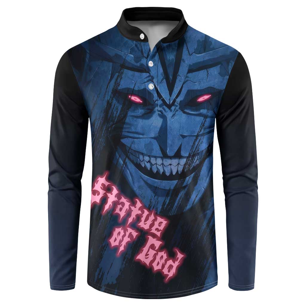 Statue of God - Solo Leveling Button Sweatshirt Anime Style