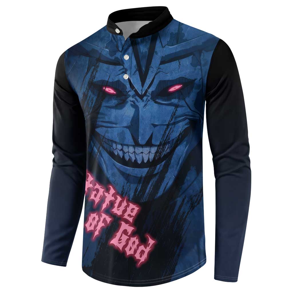 Statue of God - Solo Leveling Button Sweatshirt Anime Style