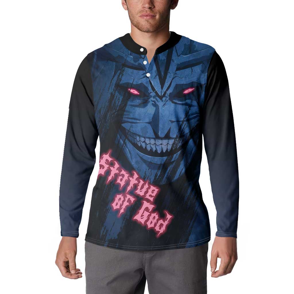 Statue of God - Solo Leveling Button Sweatshirt Anime Style