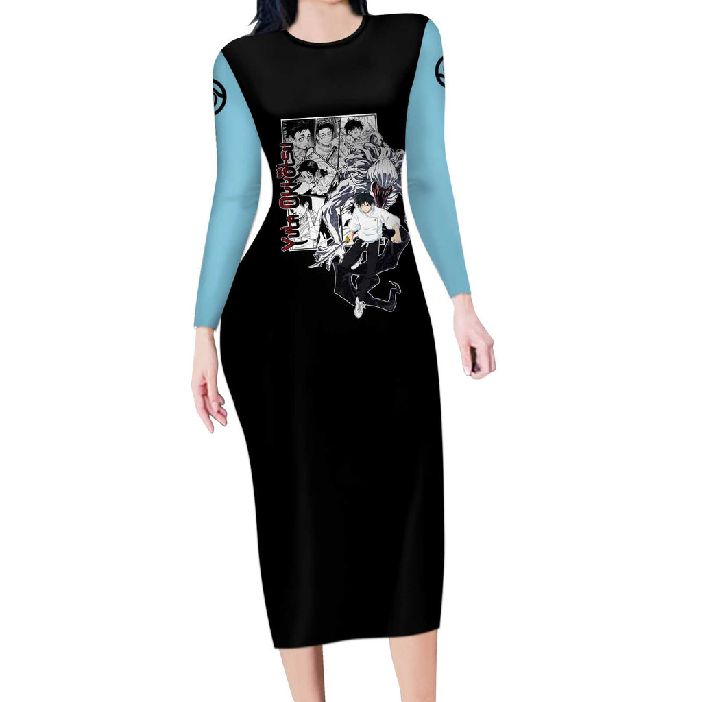 Yuta Okkotsu - Jujusu Kaisen Long Sleeve Bodycon Dress Anime Mix Manga Style