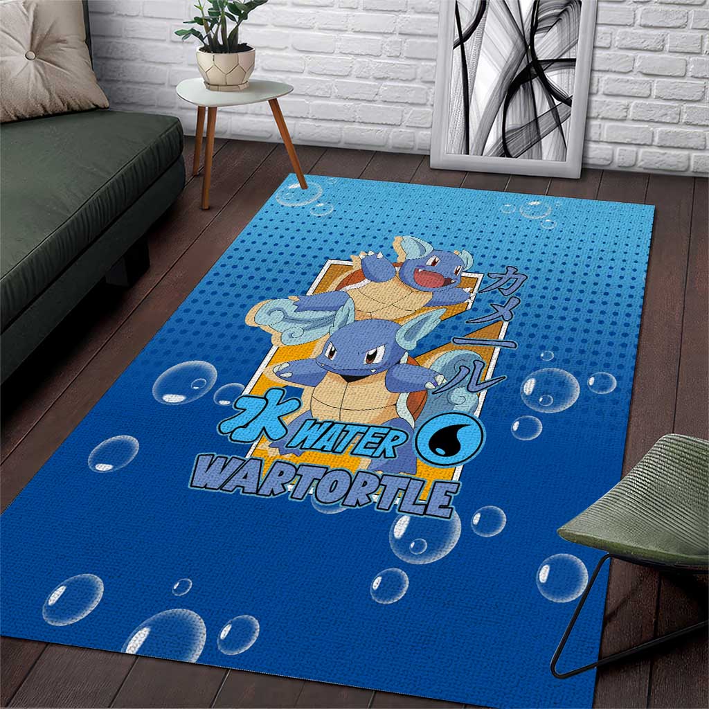 Wartortle Poké Area Rug with Water Type Featuring Strong and Playful Design - The Mazicc