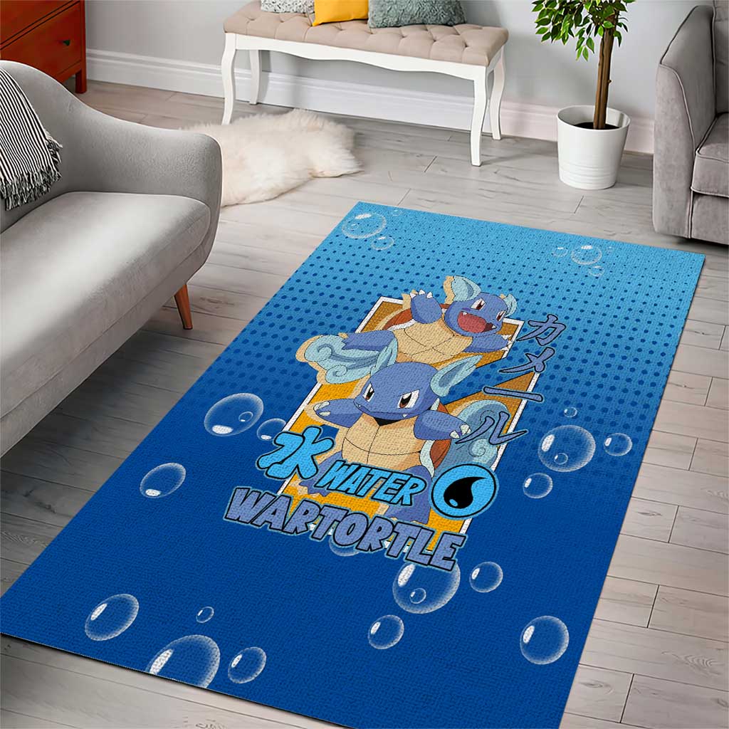 Wartortle Poké Area Rug with Water Type Featuring Strong and Playful Design - The Mazicc