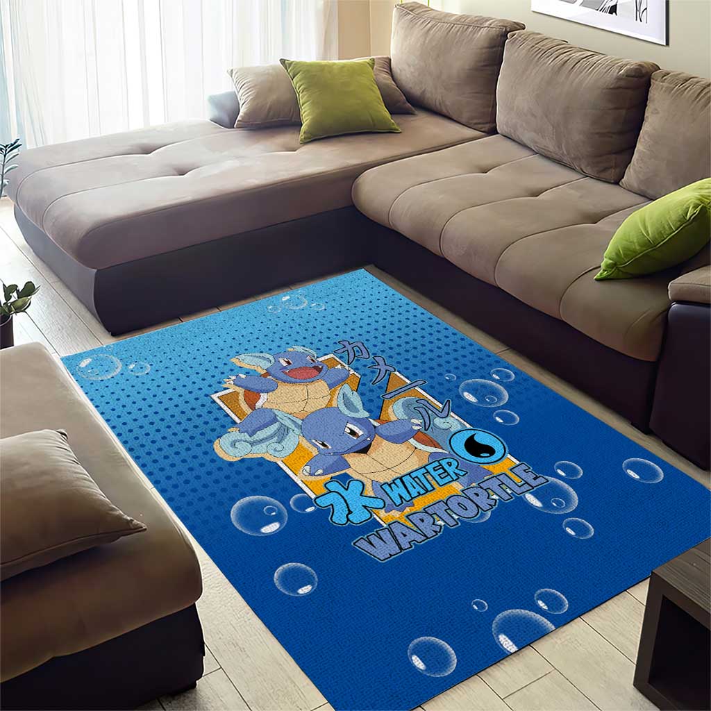Wartortle Poké Area Rug with Water Type Featuring Strong and Playful Design - The Mazicc