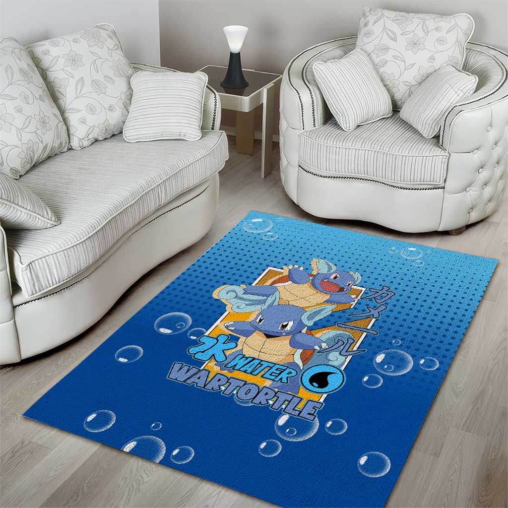 Wartortle Poké Area Rug with Water Type Featuring Strong and Playful Design - The Mazicc