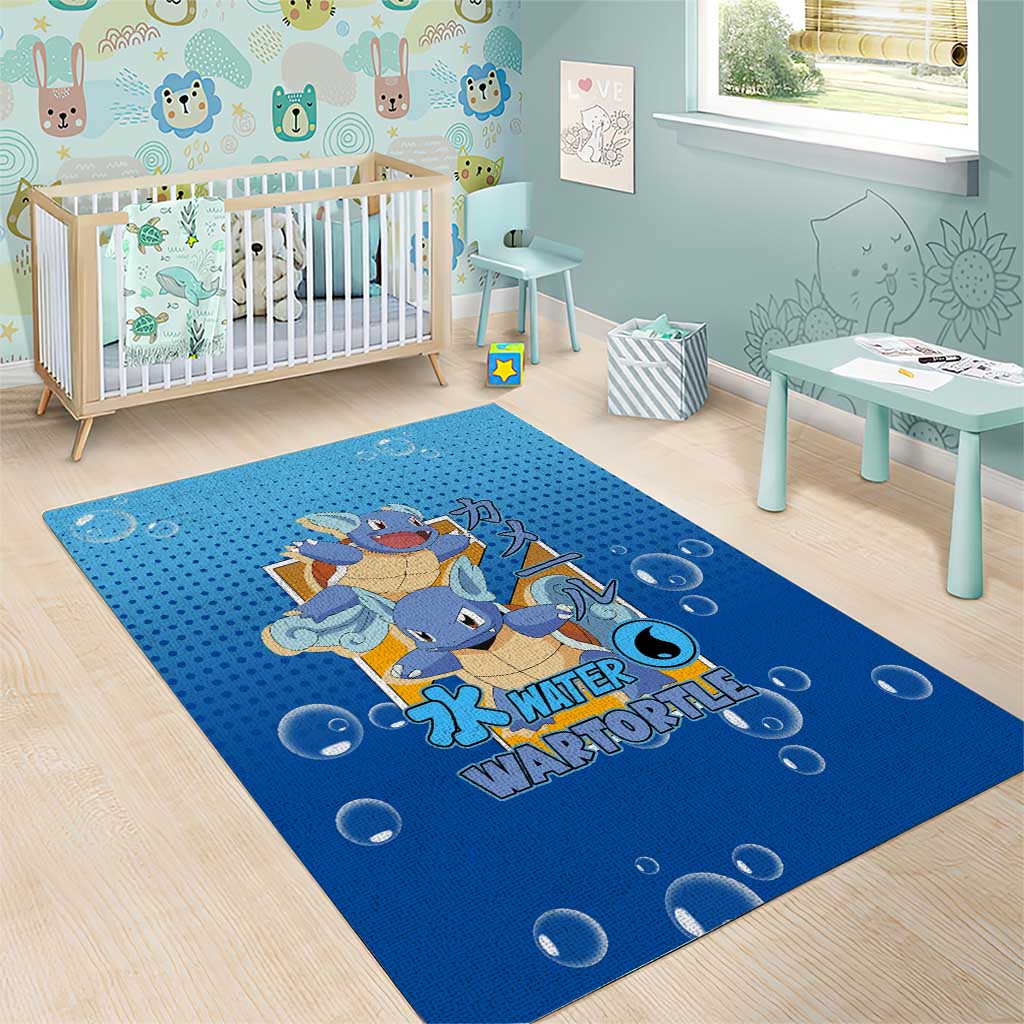Wartortle Poké Area Rug with Water Type Featuring Strong and Playful Design - The Mazicc