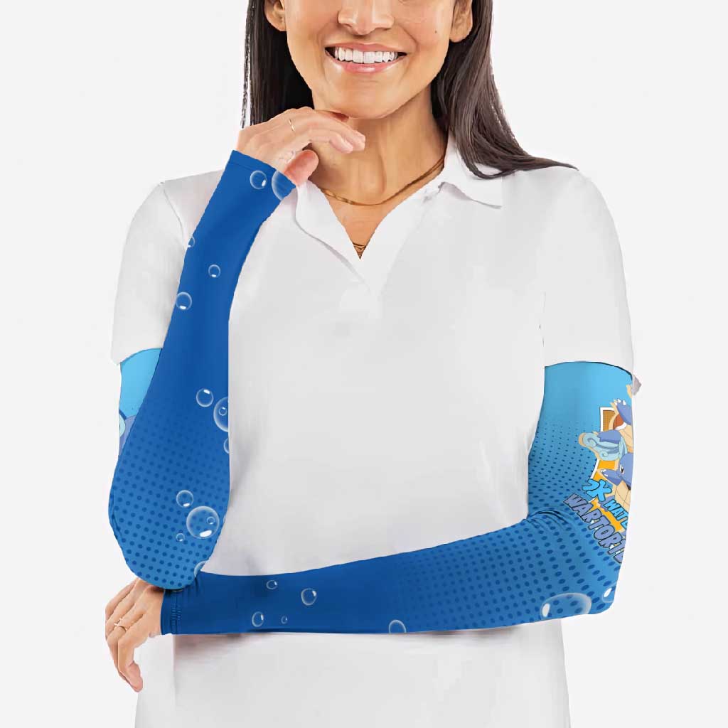Wartortle Poké Arm Sleeves with Water Type Featuring Strong and Playful Design - The Mazicc