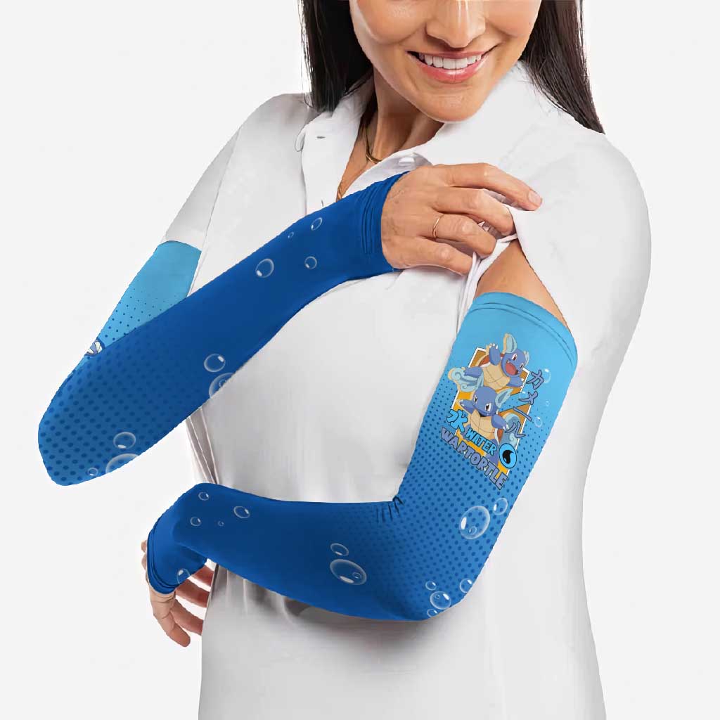 Wartortle Poké Arm Sleeves with Water Type Featuring Strong and Playful Design - The Mazicc