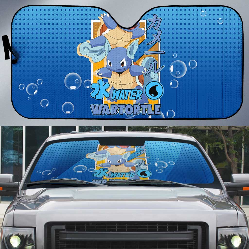Wartortle Poké Auto Sun Shade with Water Type Featuring Strong and Playful Design - The Mazicc