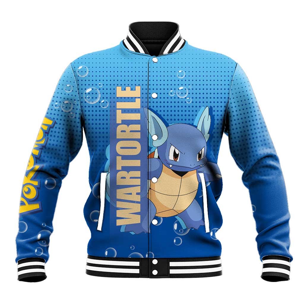 Wartortle Poké Baseball Jacket with Water Type Featuring Strong and Playful Design - The Mazicc