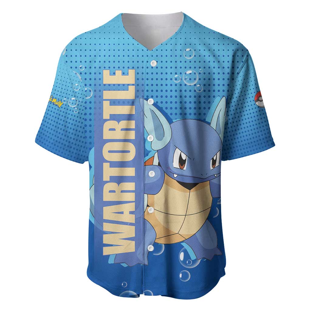 Wartortle Poké Baseball Jersey with Water Type Featuring Strong and Playful Design - The Mazicc