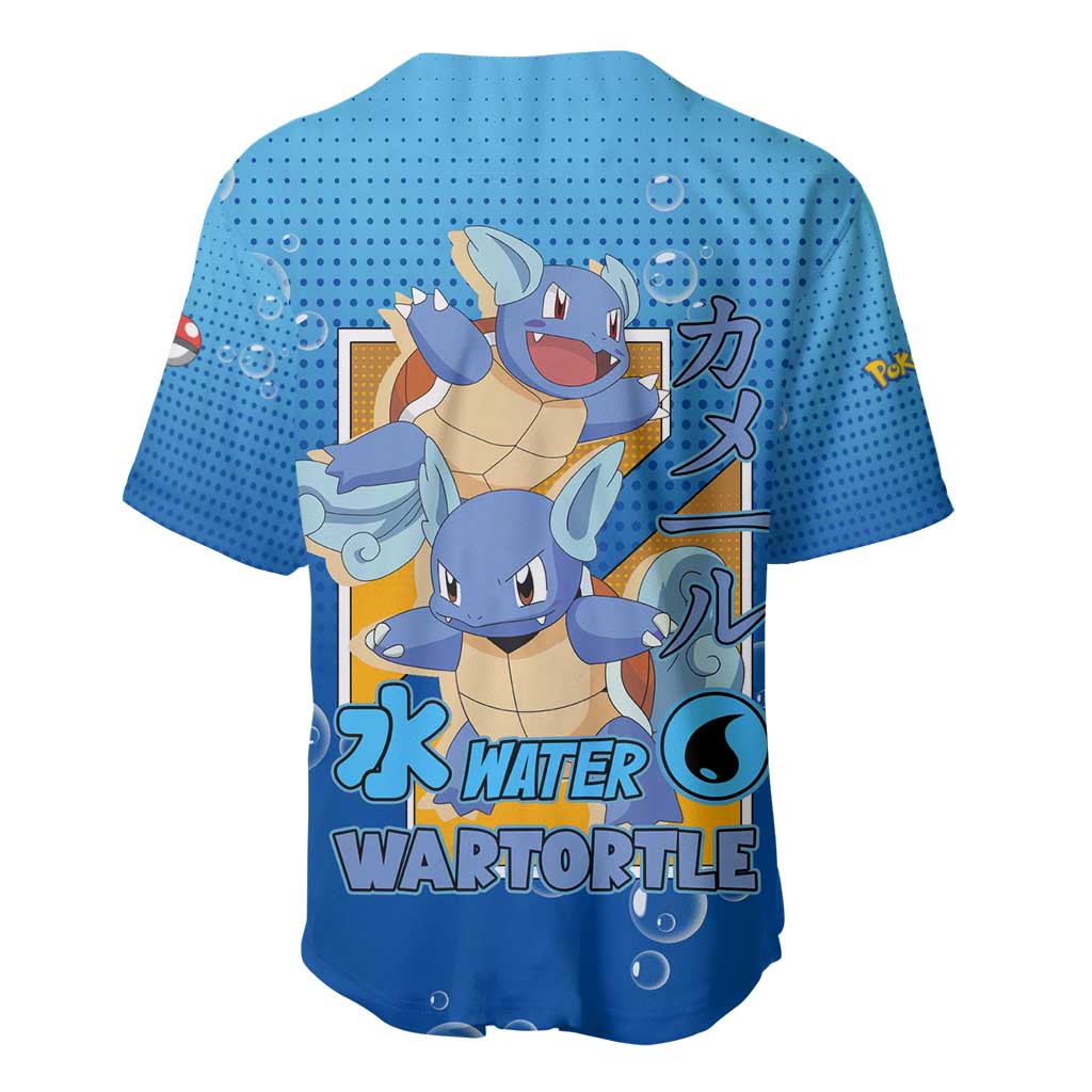Wartortle Poké Baseball Jersey with Water Type Featuring Strong and Playful Design - The Mazicc