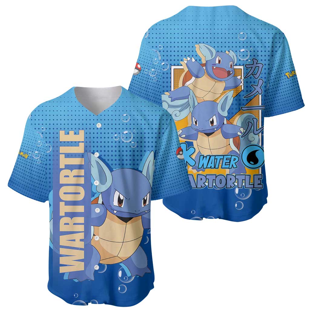 Wartortle Poké Baseball Jersey with Water Type Featuring Strong and Playful Design - The Mazicc