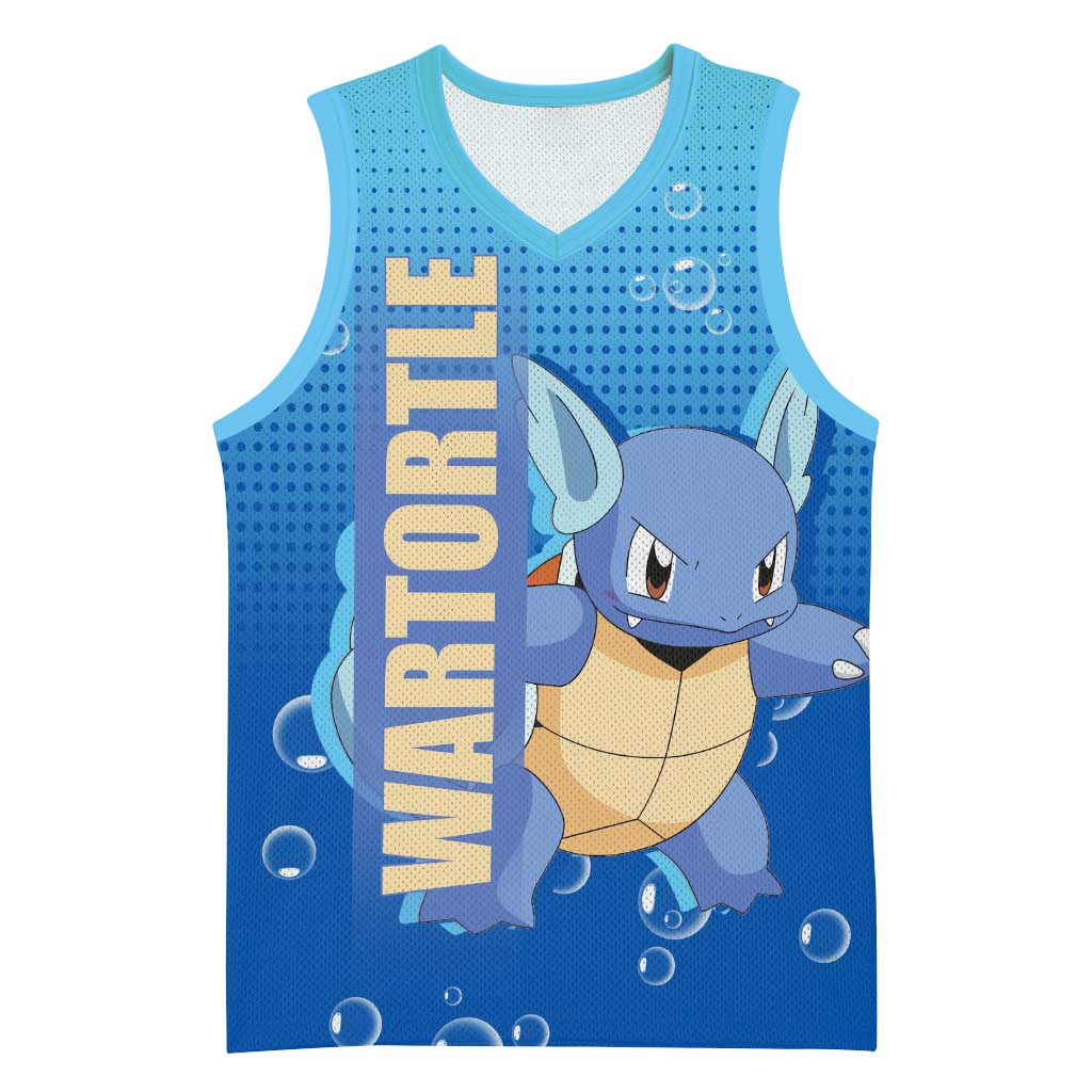 Wartortle Poké Basketball Jersey with Water Type Featuring Strong and Playful Design - The Mazicc
