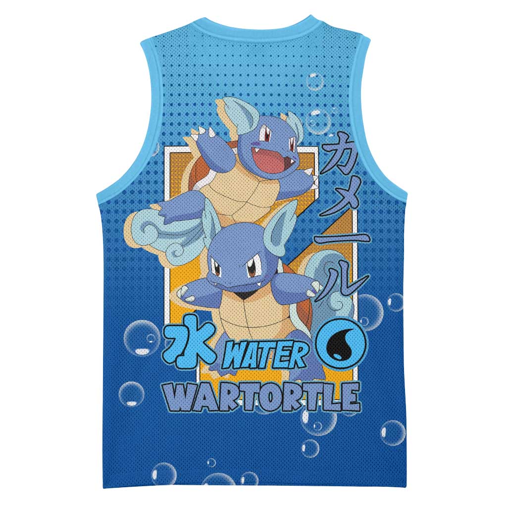 Wartortle Poké Basketball Jersey with Water Type Featuring Strong and Playful Design - The Mazicc